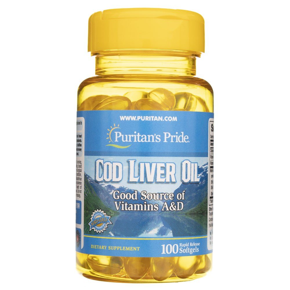 Olej z Wątroby Dorsza Puritan's Pride Cod Liver Oil Tran 415 mg 100 caps - Sklep Witaminki.pl