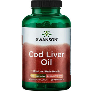 Olej z Wątroby Dorsza Swanson Cod Liver Oil 700 mg Double-Strength 250 softgels - Sklep Witaminki.pl