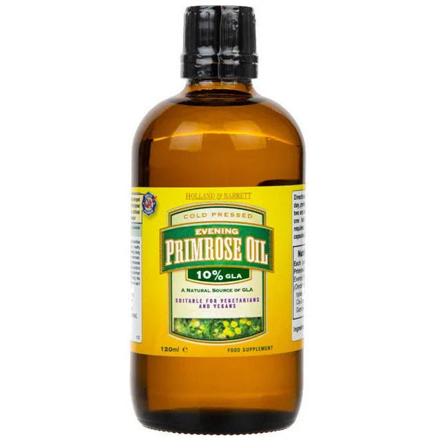 Olej z Wiesiołka Holland & Barrett Natural Evening Primrose Oil Liquid Extract 120 ml - Sklep Witaminki.pl