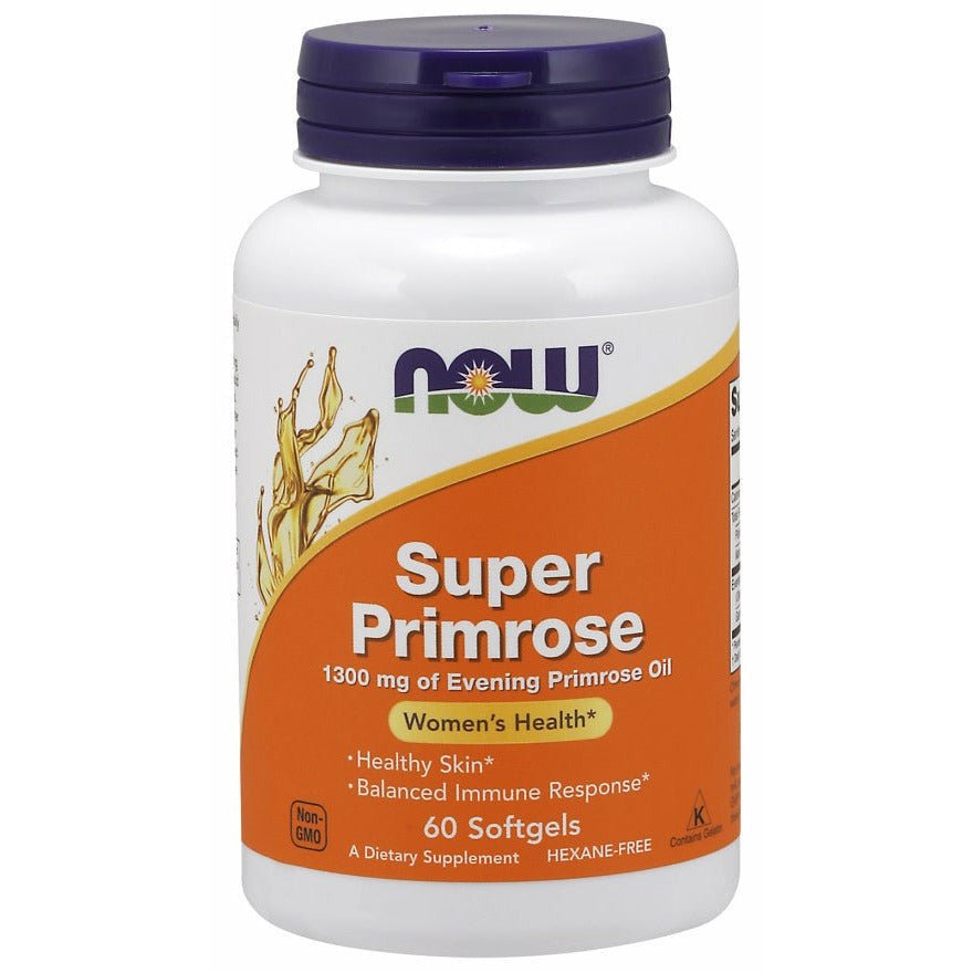 Olej z Wiesiołka NOW Foods Super Primrose 1300 mg 60 softgels - Sklep Witaminki.pl