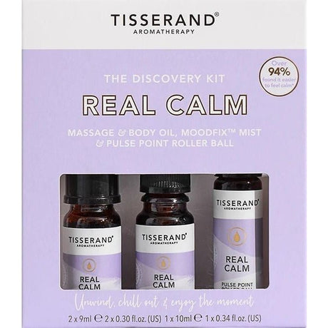 Olejek eteryczny Tisserand Aromatherapy Real Calm Discovery Kit 2 x 9 ml + 1 x 10 ml - Sklep Witaminki.pl