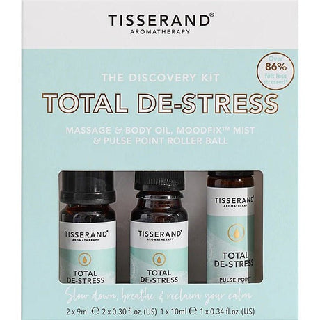 Olejek eteryczny Tisserand Aromatherapy Total De-stress Discovery Kit 2 x 9 ml + 1 x 10 ml - Sklep Witaminki.pl