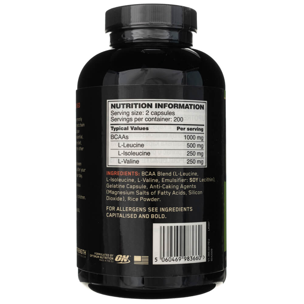 Optimum Nutrition BCAA 1000 400 caps - Sklep Witaminki.pl