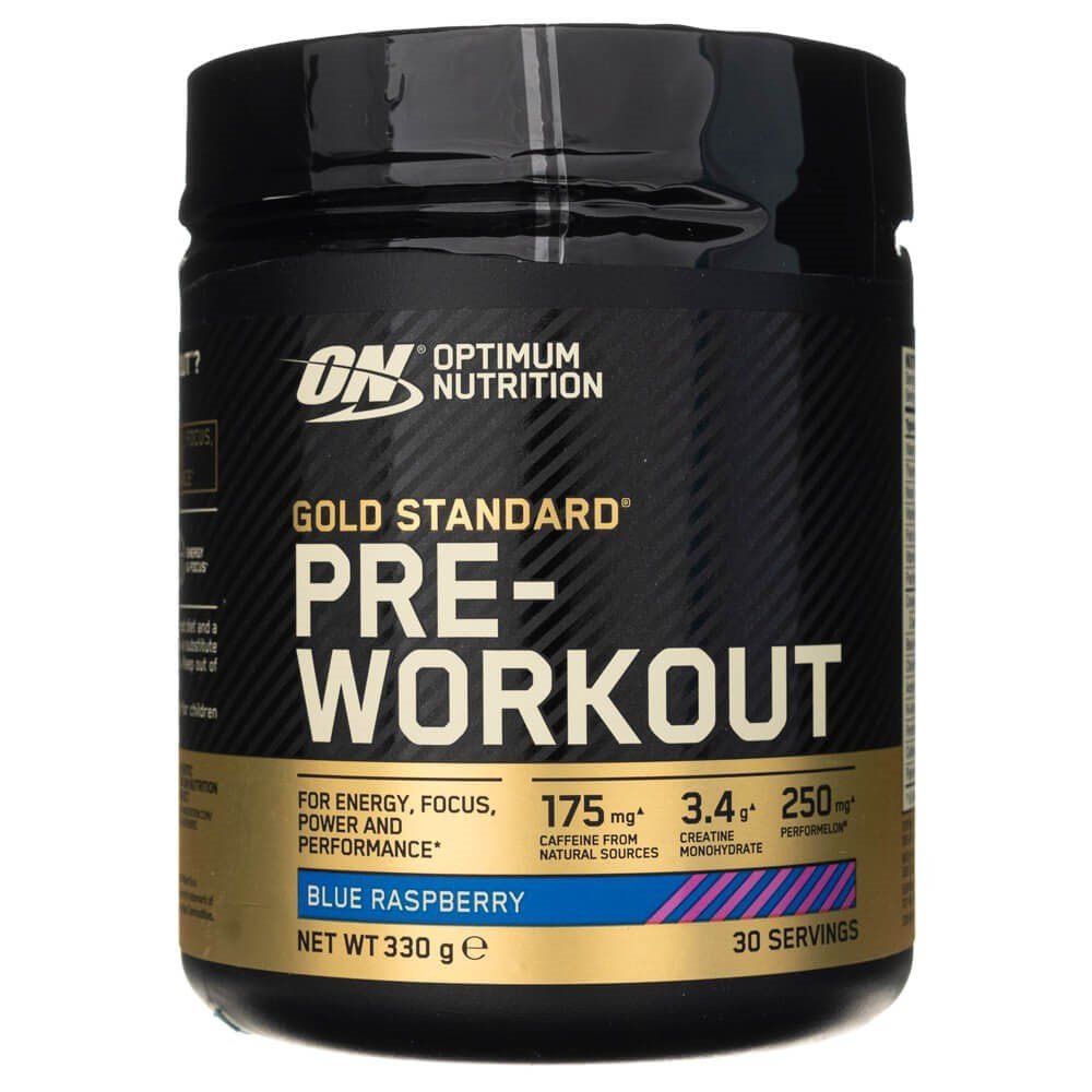 Optimum Nutrition Gold Standard Pre-Workout 330 g Blue Raspberry - Sklep Witaminki.pl