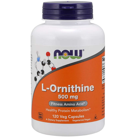 Ornityna NOW Foods L-Ornithine 500 mg 120 vcaps - Sklep Witaminki.pl