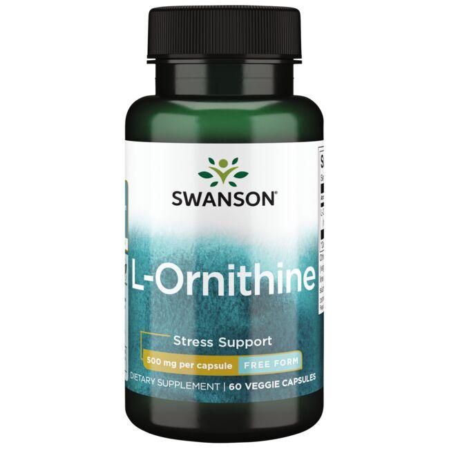 Ornityna Swanson L-Ornithine 500 mg Free Form 60 vcaps - Sklep Witaminki.pl