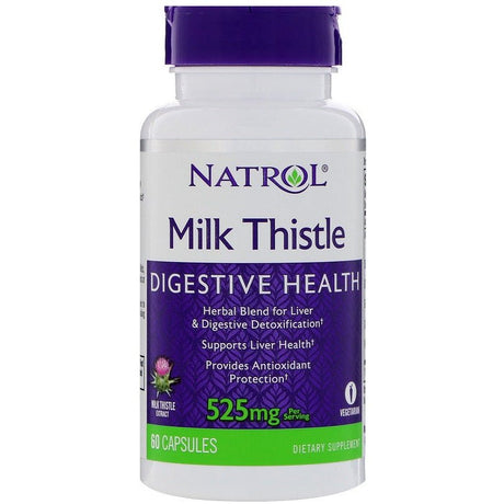 Ostropest Plamisty Natrol Milk Thistle 525 mg 60 caps - Sklep Witaminki.pl