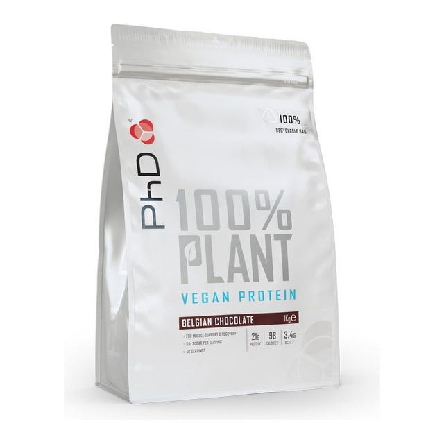 PhD 100% Plant 1000 g Belgian Chocolate - Sklep Witaminki.pl