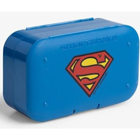 Pillbox SmartShake Pill Box SuperMan Niebieski - Sklep Witaminki.pl