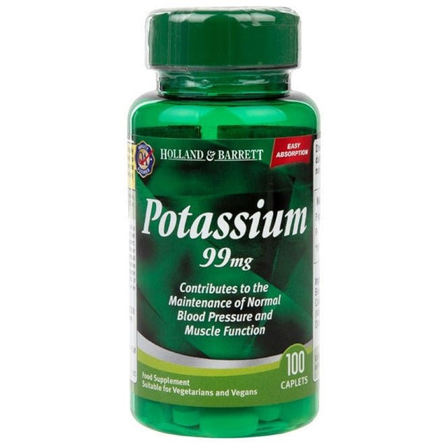 Potas Holland & Barrett Potassium 99mg 100 caplets - Sklep Witaminki.pl