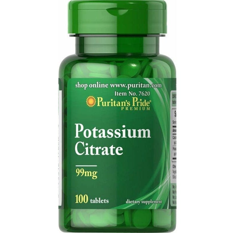 Potas Puritan's Pride Potassium Citrate 99 mg 100 tabs - Sklep Witaminki.pl