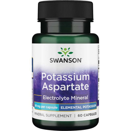 Potas Swanson Potassium Aspartate 99 mg 60 caps - Sklep Witaminki.pl