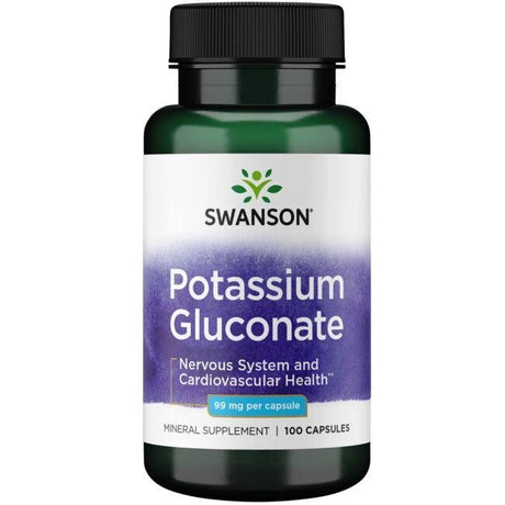 Potas Swanson Potassium Gluconate 99 mg 100 caps - Sklep Witaminki.pl