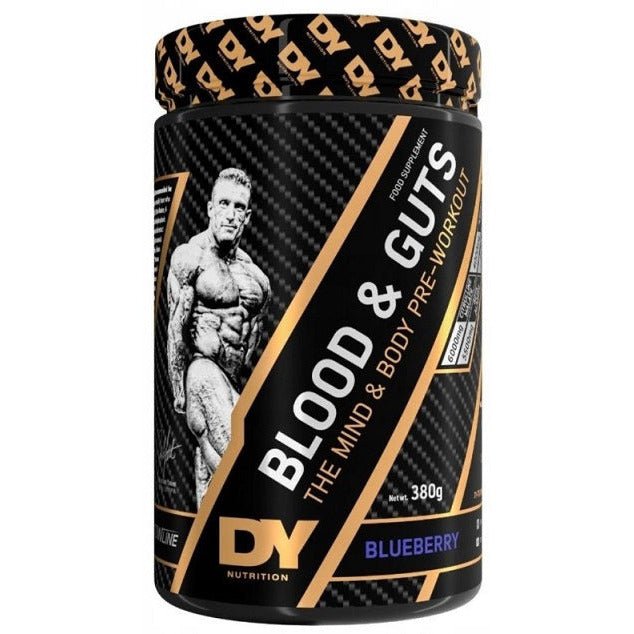 Pre-Workout Dorian Yates Blood and Guts Blueberry 380 g - Sklep Witaminki.pl