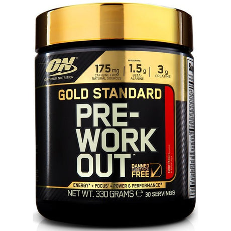 Pre-Workout Optimum Nutrition Gold Standard Pre-Workout Fruit Punch 330 g - Sklep Witaminki.pl