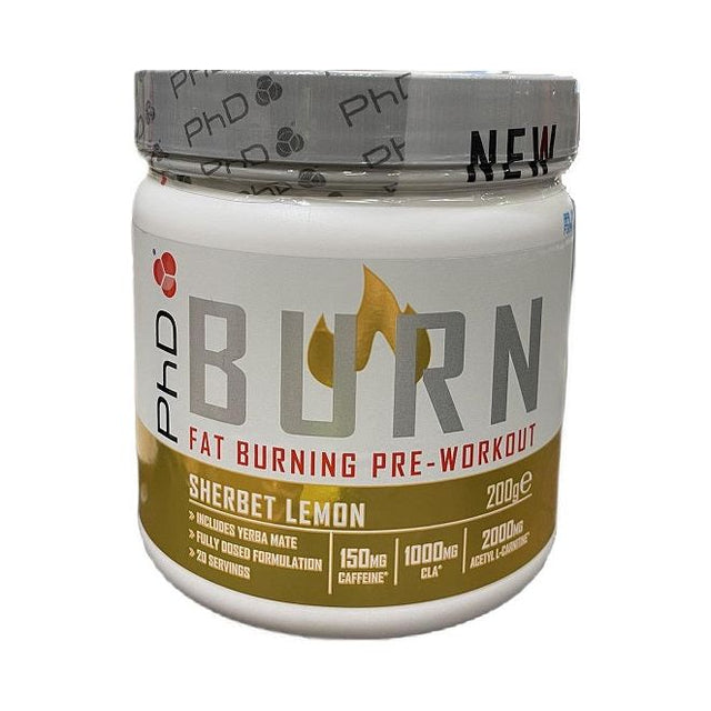 Pre-Workout PhD Burn Pre-Workout Sherbet Lemon 200 g - Sklep Witaminki.pl