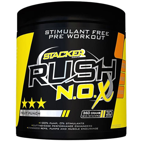 Pre-Workout Stacker2 Rush N.O.X Fruit Punch 360 g - Sklep Witaminki.pl