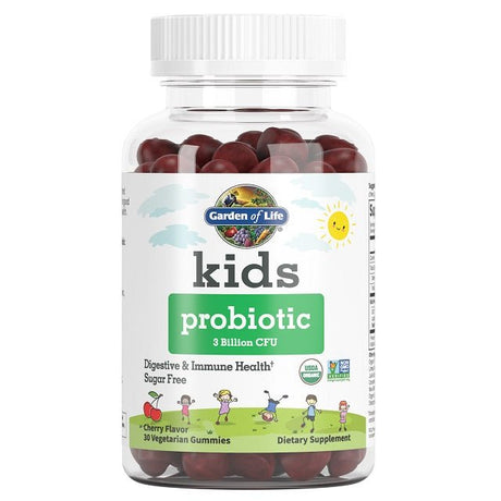 Probiotyk dla Dzieci Garden of Life Kids Probiotic 3 Billion CFU Cherry 30 gummies - Sklep Witaminki.pl
