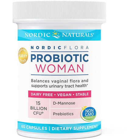 Probiotyk dla kobiet Nordic Naturals Nordic Flora Probiotic Woman 60 caps - Sklep Witaminki.pl