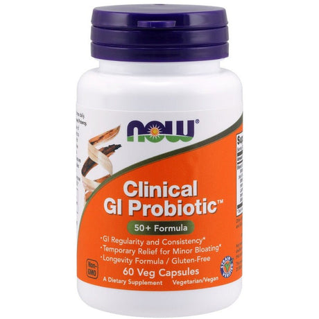 Probiotyk dla seniora NOW Foods Clinical GI Probiotic 60 vcaps - Sklep Witaminki.pl