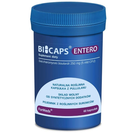 Probiotyk jednoszczepowy ForMeds Bicaps Probiotyk Entero Saccharomyces boulardii 250 mg 5 mld CFU 60 caps - Sklep Witaminki.pl