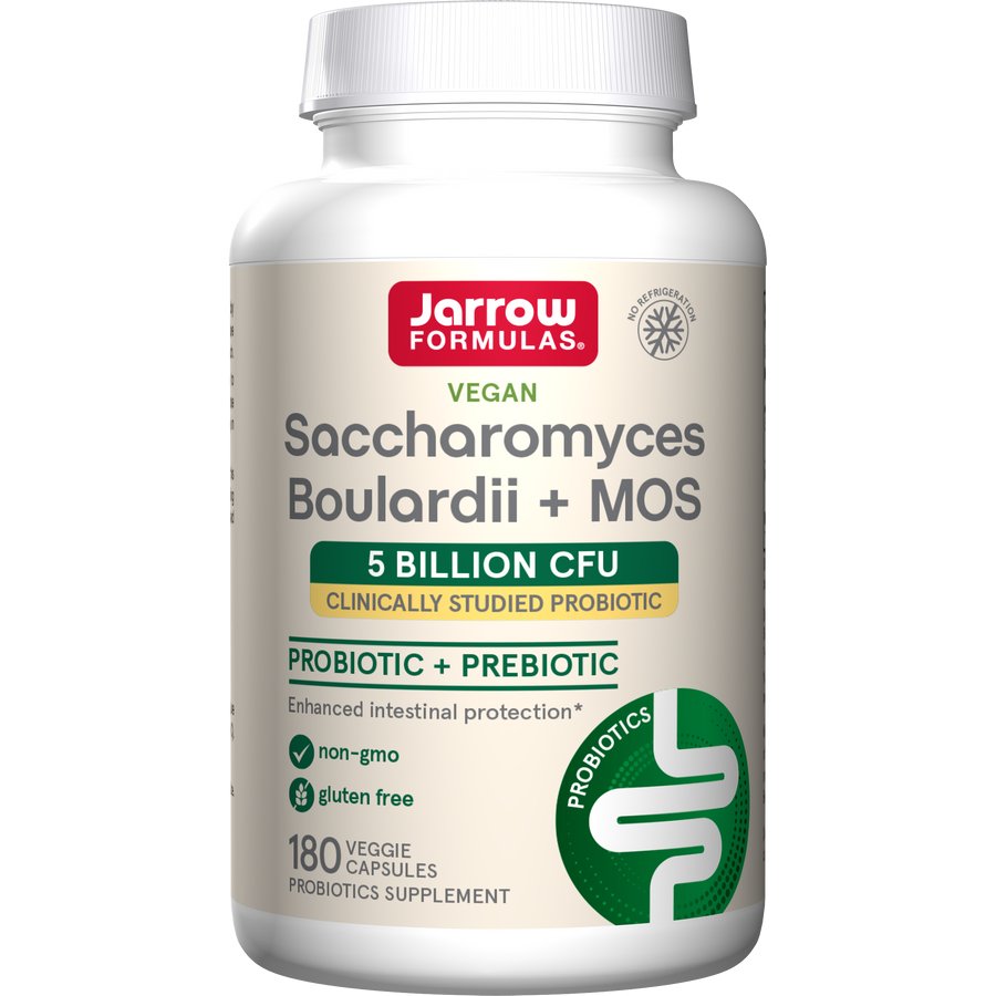 Probiotyk jednoszczepowy Jarrow Formulas Saccharomyces Boulardii + MOS 180 vcaps - Sklep Witaminki.pl