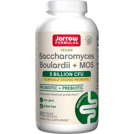 Probiotyk jednoszczepowy Jarrow Formulas Saccharomyces Boulardii + MOS 90 vcaps - Sklep Witaminki.pl