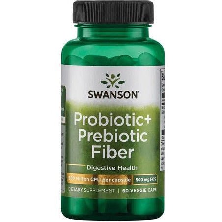 Probiotyk jednoszczepowy Swanson Probiotic+ Prebiotic Fiber 60 vcaps - Sklep Witaminki.pl