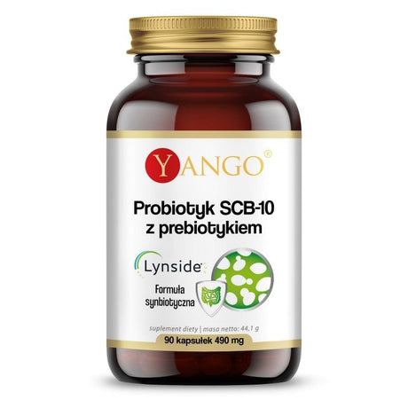 Probiotyk jednoszczepowy Yango Probiotyk SCB-10 z prebiotykiem 90 caps - Sklep Witaminki.pl
