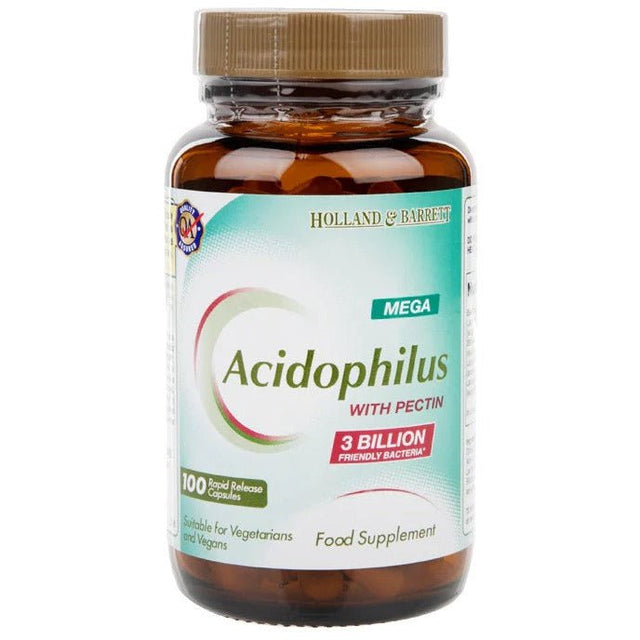 Probiotyk wieloszczepowy Holland & Barrett Mega Potency Acidophilus 100 caps - Sklep Witaminki.pl