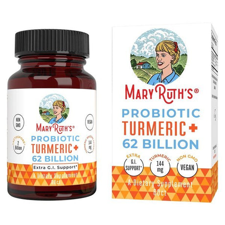 Probiotyk wieloszczepowy MaryRuth Organics Probiotic Turmeric+ 60 caps - Sklep Witaminki.pl