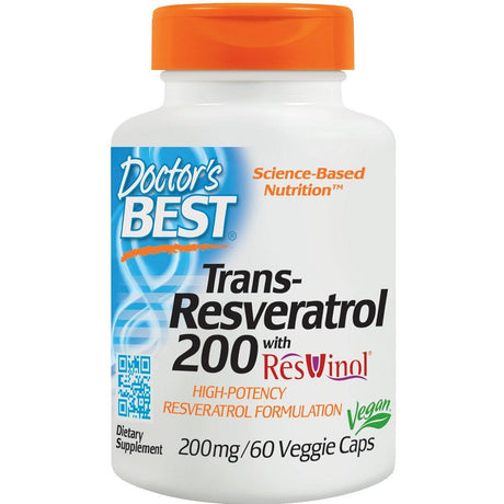 Resweratrol Doctor's BEST Trans-Resveratrol with ResVinol-25 200 mg 60 vcaps - Sklep Witaminki.pl