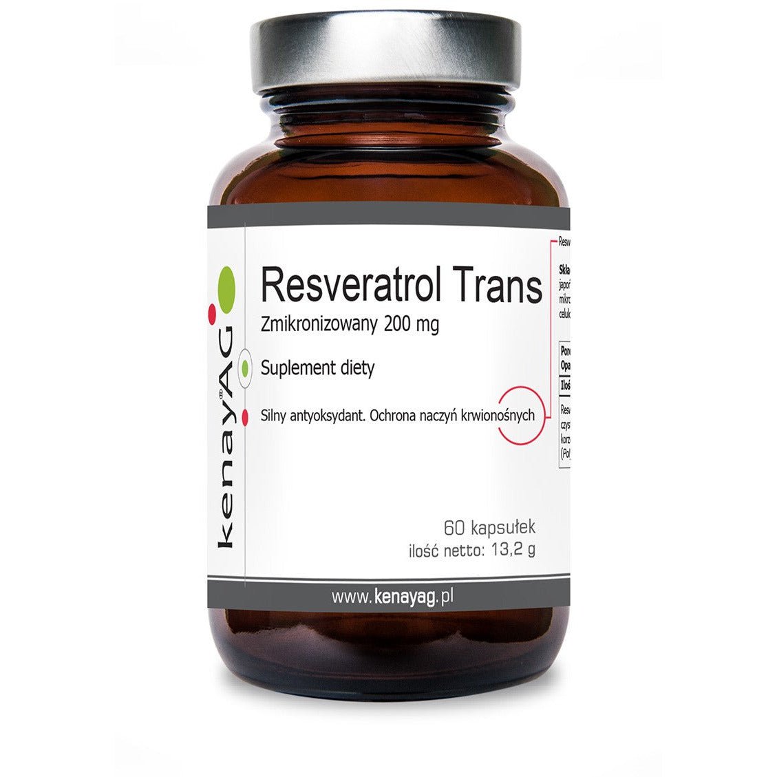 Resweratrol Kenay Zmikronizowany Resveratrol 200 mg 60 caps - Sklep Witaminki.pl