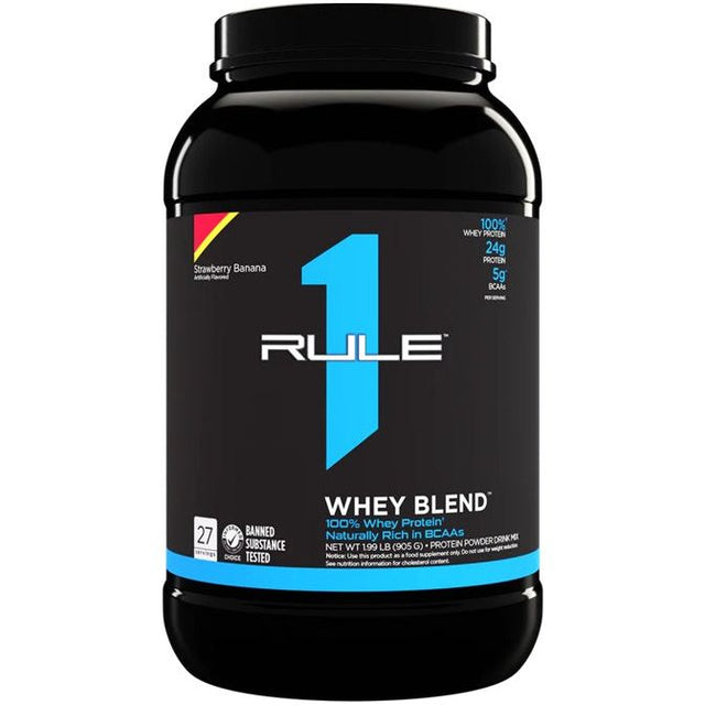 Rule One R1 Whey Blend 905 g Strawberry Banana - Sklep Witaminki.pl