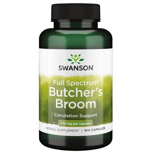 Ruszczyk Kolczasty Swanson Butcher's Broom 470 mg 100 caps - Sklep Witaminki.pl