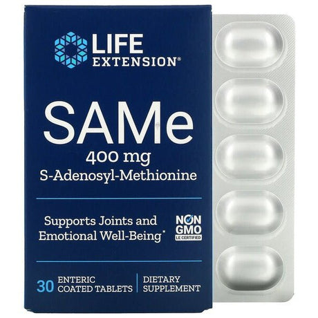 SAMe Life Extension SAMe S-Adenosyl-Methionine 400 mg 30 enteric coated tabs - Sklep Witaminki.pl