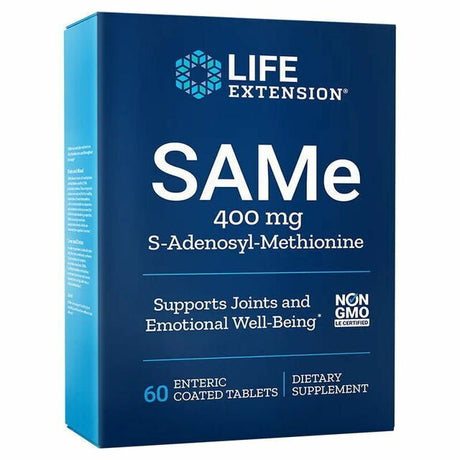 SAMe Life Extension SAMe S-Adenosyl-Methionine 400 mg 60 enteric coated tabs - Sklep Witaminki.pl