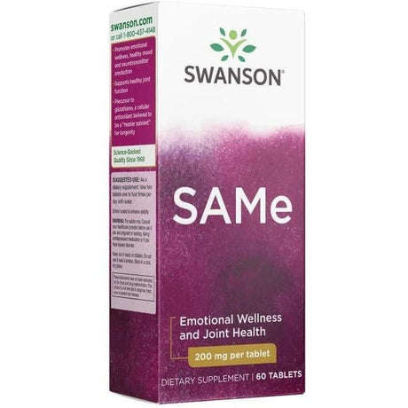 SAMe Swanson SAMe 200 mg 60 tabs - Sklep Witaminki.pl