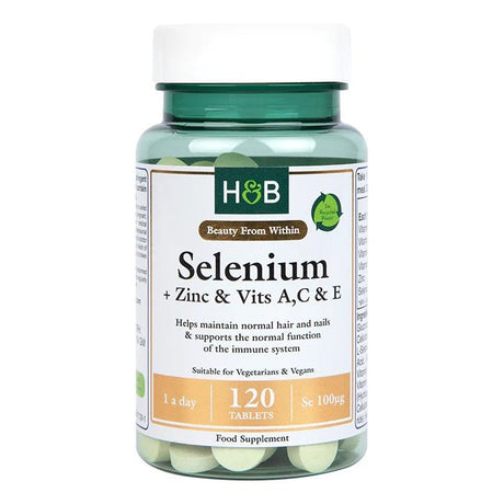 Selen Holland & Barrett Selenium + Zinc & Vits A C & E 120 tabs - Sklep Witaminki.pl