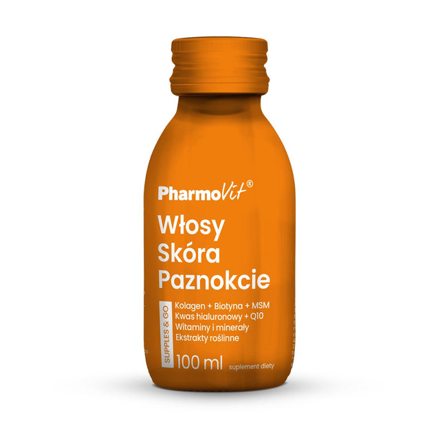 Shot PharmoVit Włosy Skóra Paznokcie Shot 100 ml - Sklep Witaminki.pl