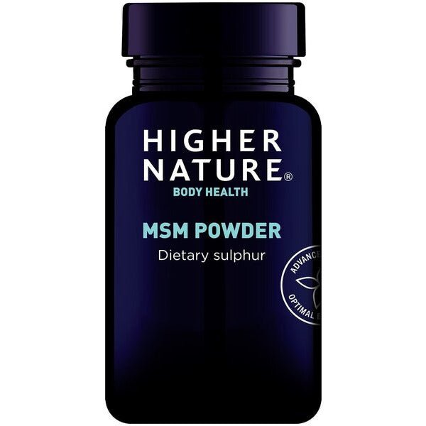 Siarka Higher Nature MSM Powder 200 g - Sklep Witaminki.pl