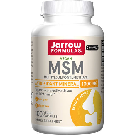 Siarka Jarrow Formulas MSM (Methyl-Sulfonyl-Methane Sulfur) 1000 mg 100 vcaps - Sklep Witaminki.pl