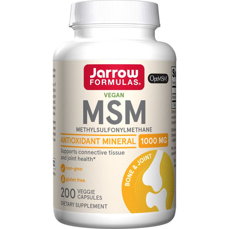 Siarka Jarrow Formulas MSM (Methyl-Sulfonyl-Methane Sulfur) 1000 mg 200 vcaps - Sklep Witaminki.pl