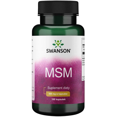 Siarka Swanson MSM 500 mg 100 caps - Sklep Witaminki.pl