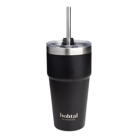 SmartShake Bohtal Double Insulated Travel Mug with Straw Black - Sklep Witaminki.pl