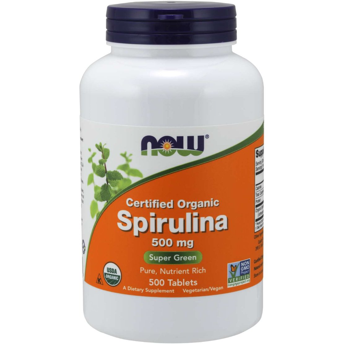 Spirulina NOW Foods Spirulina Organic 500 mg 500 tabs - Sklep Witaminki.pl