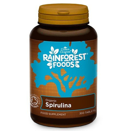Spirulina Rainforest Foods Organic Spirulina 500 mg 300 tabs - Sklep Witaminki.pl