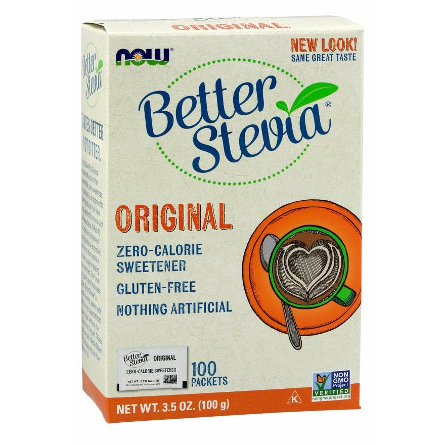 Stewia NOW Foods Better Stevia Packets Original 100 packets - Sklep Witaminki.pl