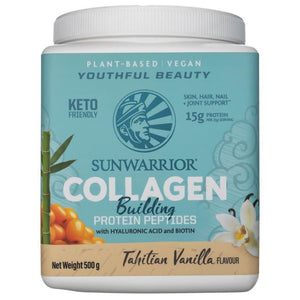 Sunwarrior Collagen Building Protein Peptides 500 g Tahitian Waniliowy - Sklep Witaminki.pl