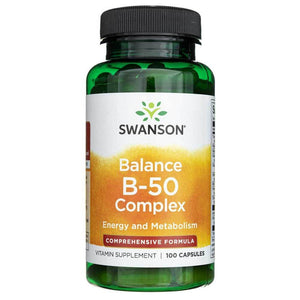 Swanson Balance B-50 kompleks witamin 100 caps Czekoladowe - Sklep Witaminki.pl